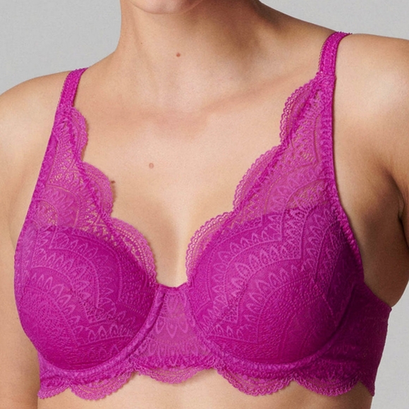 NWT Simone Perele karma spacer convertible underwire bra bougainvillea lace - Picture 2 of 14